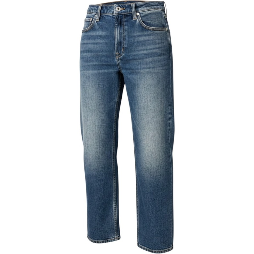Hudson‎ Remi High Rise Straight Crop Jeans Womens 27 Medium Wash Denim